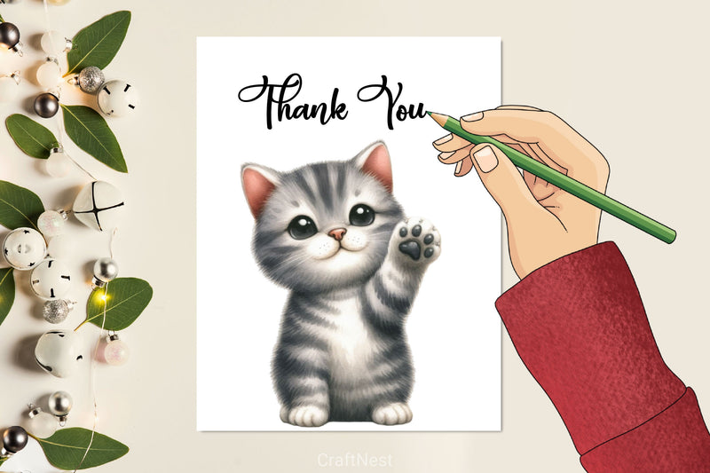 Cute Happy Cat Clipart Bundle - CraftNest - Digital Crafting and Art