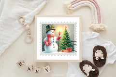Christmas Snowman Stamp Clipart Bundle - CraftNest - Digital Crafting and Art