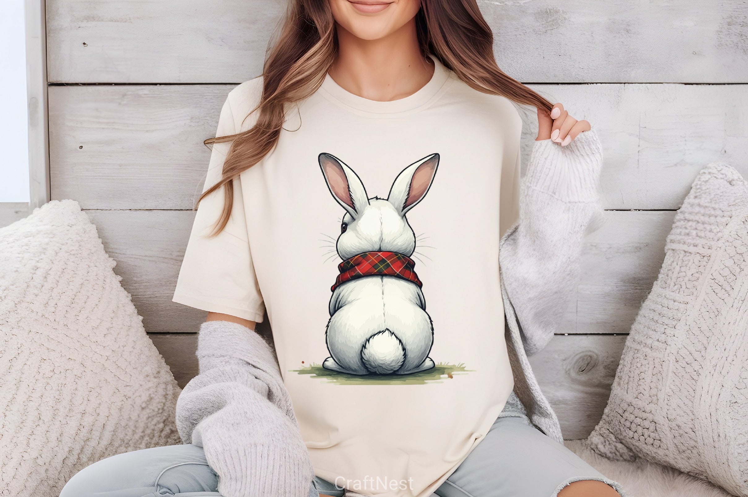 Bunny Back View Clipart Bundle 2 - CraftNest - Digital Crafting and Art