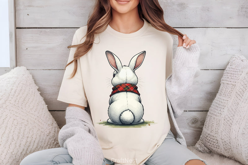 Bunny Back View Clipart Bundle 2 - CraftNest - Digital Crafting and Art