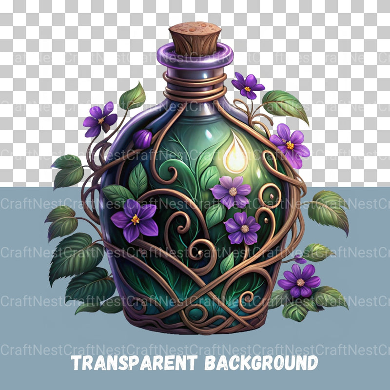 Magic Potion Bottles Clipart Bundle - CraftNest - Digital Crafting and Art