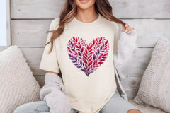 Heart Shaped Purple Leaf Clipart Bundle - CraftNest - Digital Crafting and Art