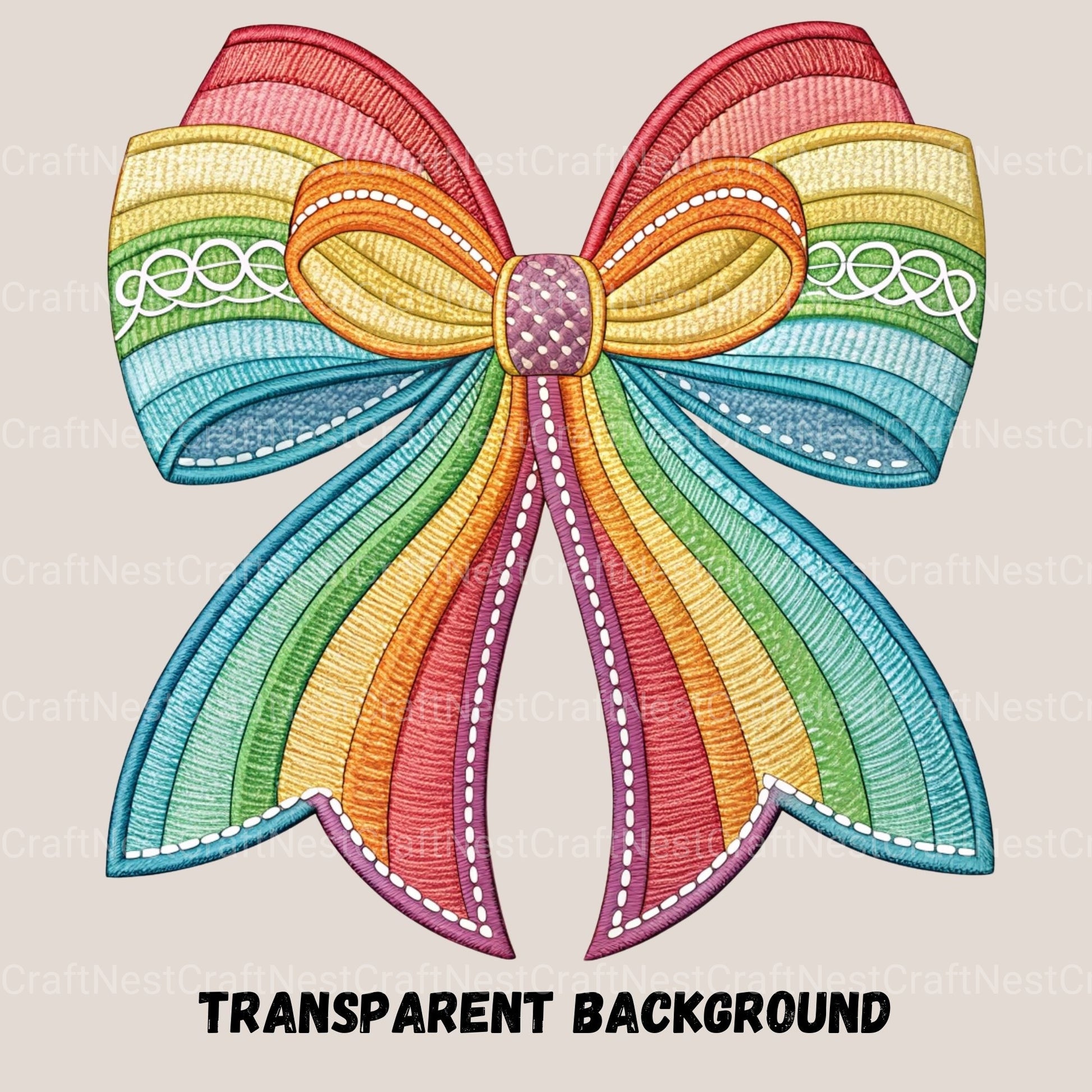 Embroidery Style Bows Clipart Bundle - CraftNest - Digital Crafting and Art