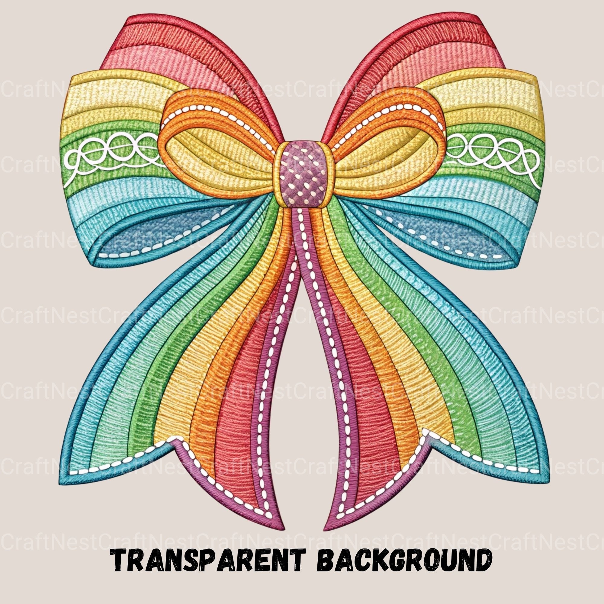 Embroidery Style Bows Clipart Bundle - CraftNest - Digital Crafting and Art