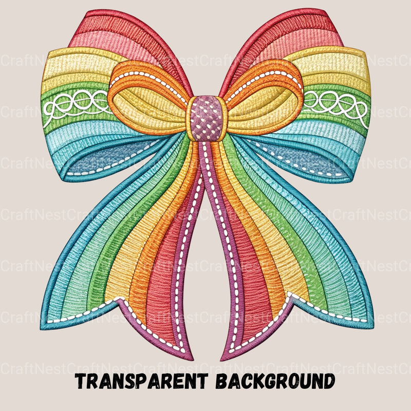 Embroidery Style Bows Clipart Bundle - CraftNest - Digital Crafting and Art