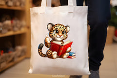 Cute Leopard Reading Clipart Bundle - CraftNest - Digital Crafting and Art
