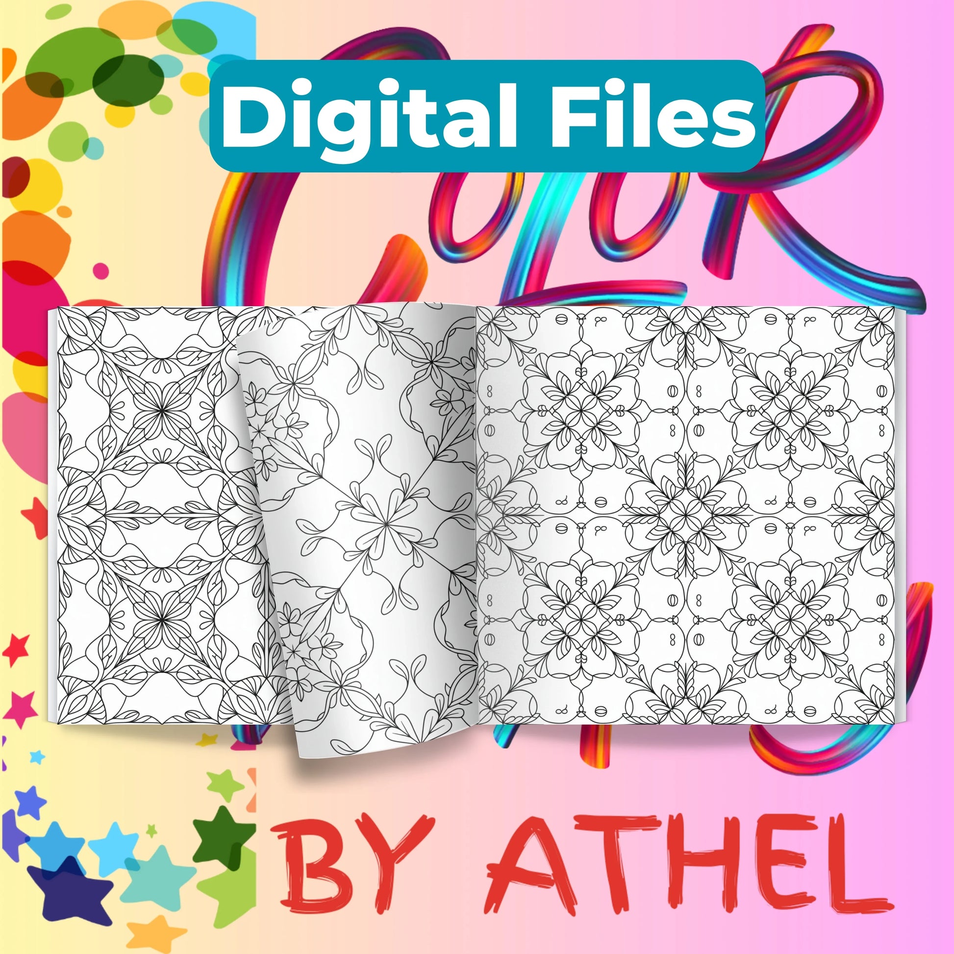 Nature Pattern Coloring Books Bundle - CraftNest - Digital Crafting and Art