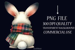 Bunny Back View Clipart Bundle 4 - CraftNest - Digital Crafting and Art