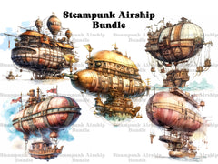 Steampunk Airship Clipart - CraftNest