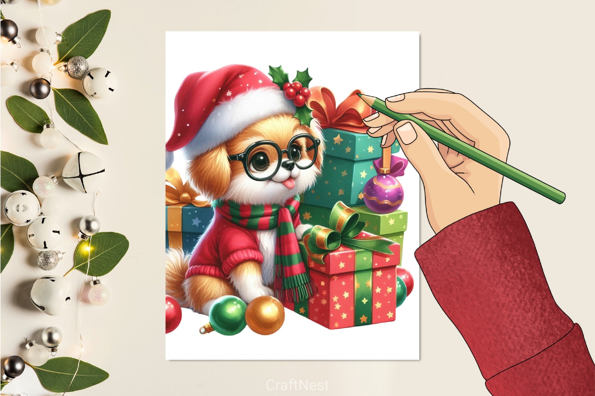 Christmas Dog Clipart Bundle 7 - CraftNest - Digital Crafting and Art