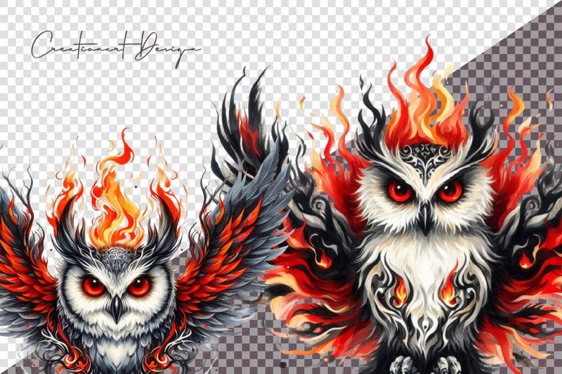 Angry Owl Clipart Bundle - CraftNest - Digital Crafting and Art