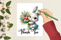 Floral Bunny Clipart Bundle - CraftNest - Digital Crafting and Art