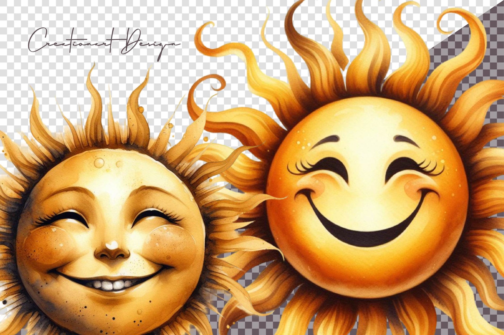 Sun Smile Clipart Bundle - CraftNest - Digital Crafting and Art