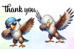 Cute Dabbing Eagle Clipart Bundle - CraftNest - Digital Crafting and Art