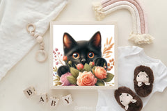 Peeking Black Cat Clipart Bundle - CraftNest - Digital Crafting and Art