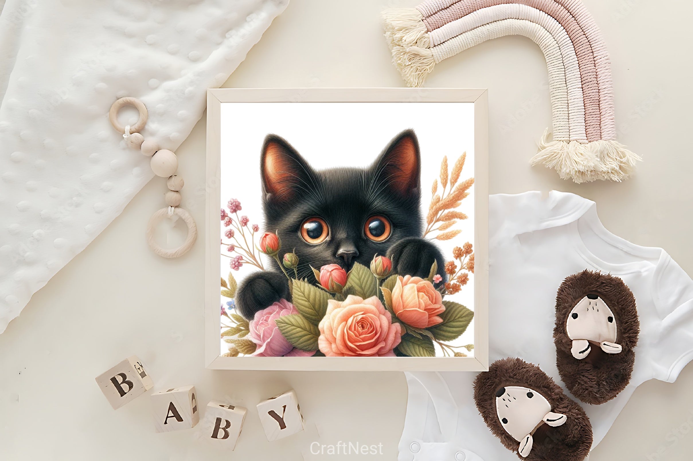 Peeking Black Cat Clipart Bundle - CraftNest - Digital Crafting and Art