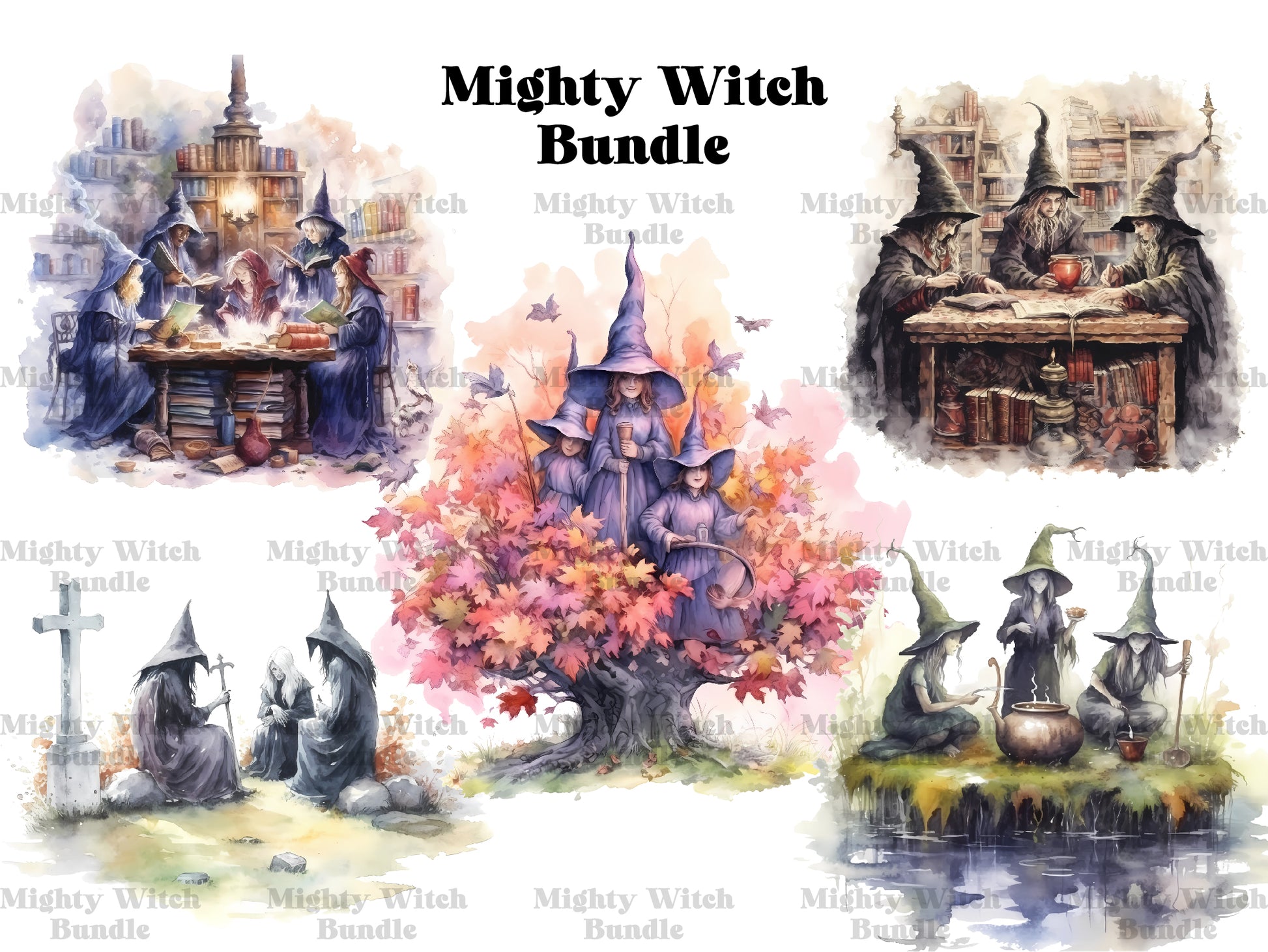 Mighty Witches Clipart - CraftNest