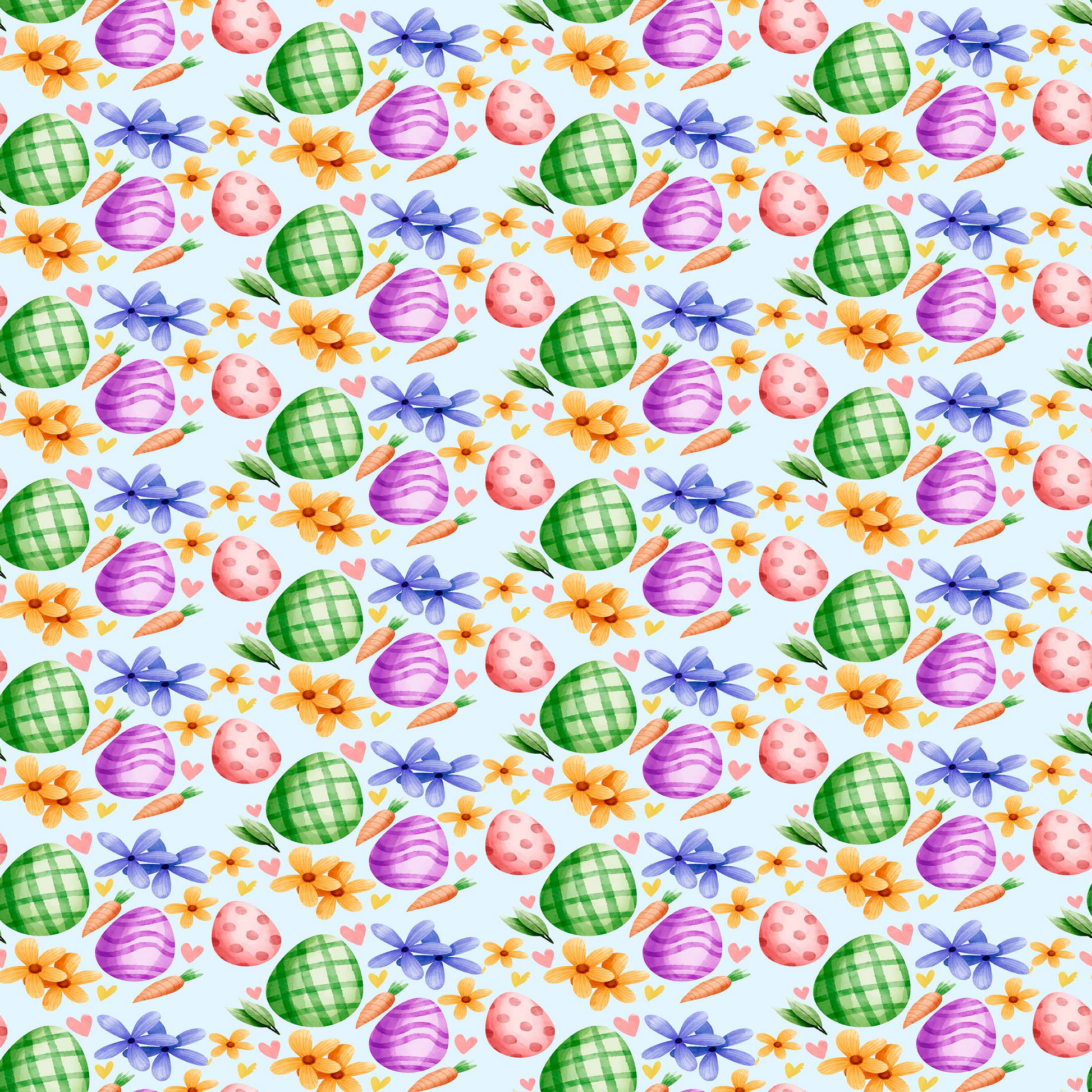 Watercolor Easter Seamless Digital Paper - CraftNest - Digital Crafting and Art