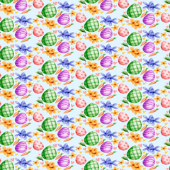 Watercolor Easter Seamless Digital Paper - CraftNest - Digital Crafting and Art