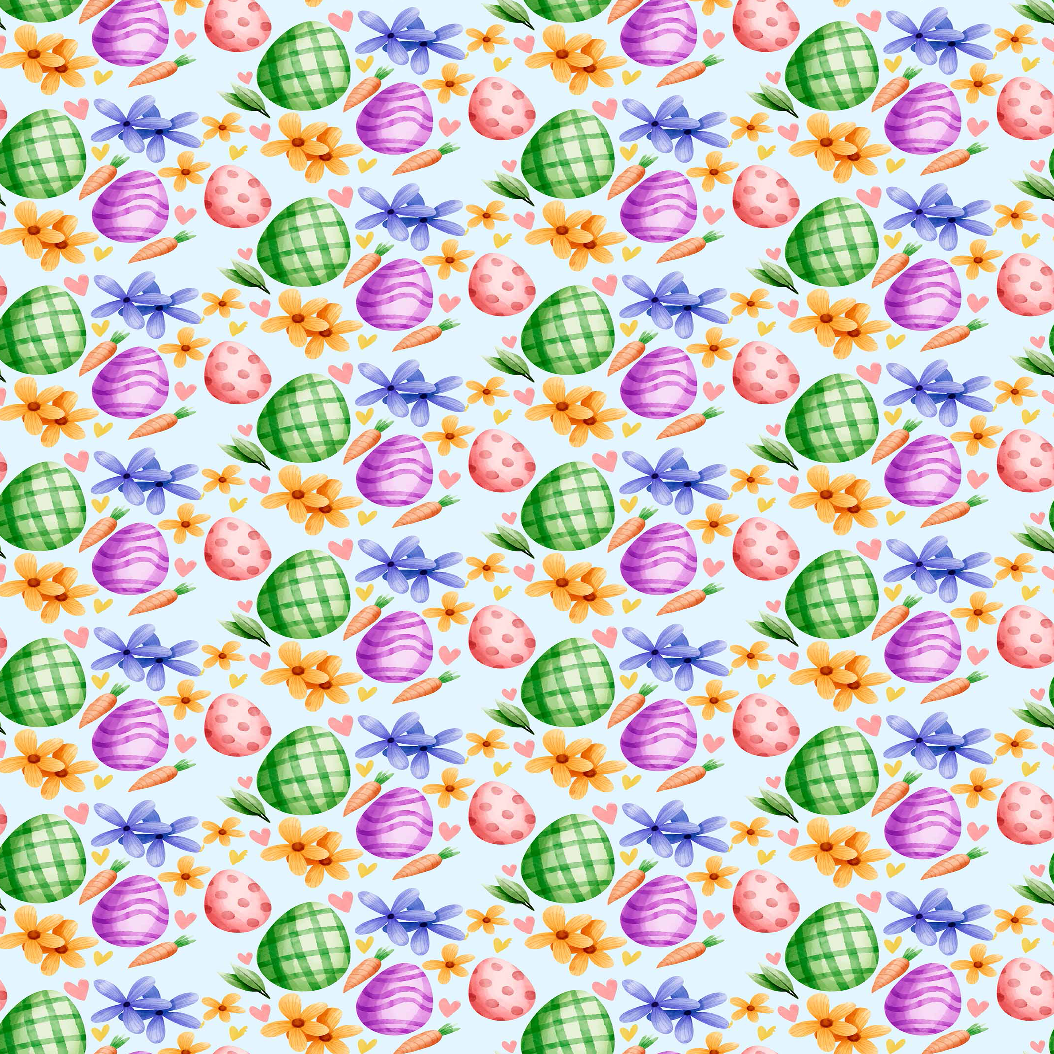 Watercolor Easter Seamless Digital Paper - CraftNest - Digital Crafting and Art