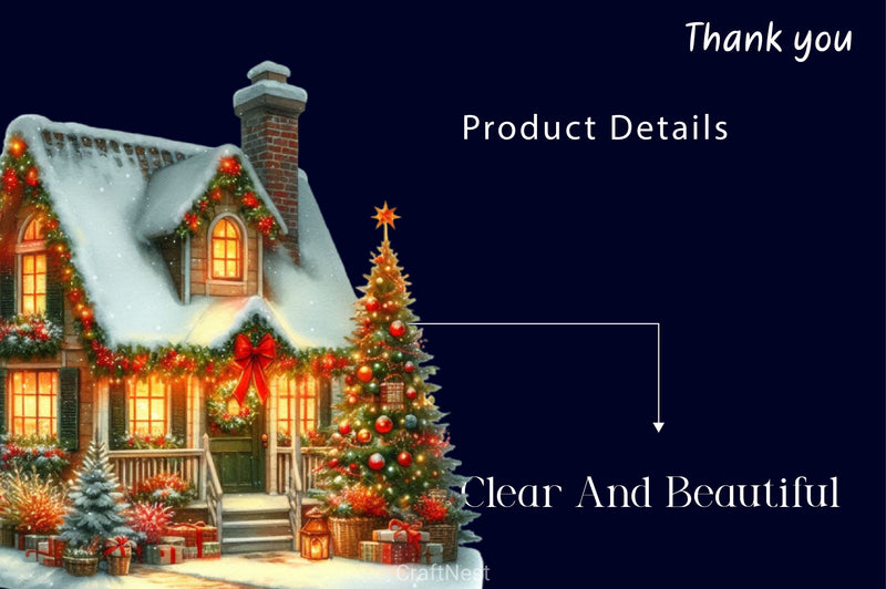 Christmas House Clipart Bundle 3 - CraftNest - Digital Crafting and Art