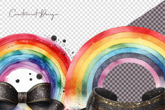 Watercolour Rainbow Ribbon Clipart Bundle - CraftNest - Digital Crafting and Art