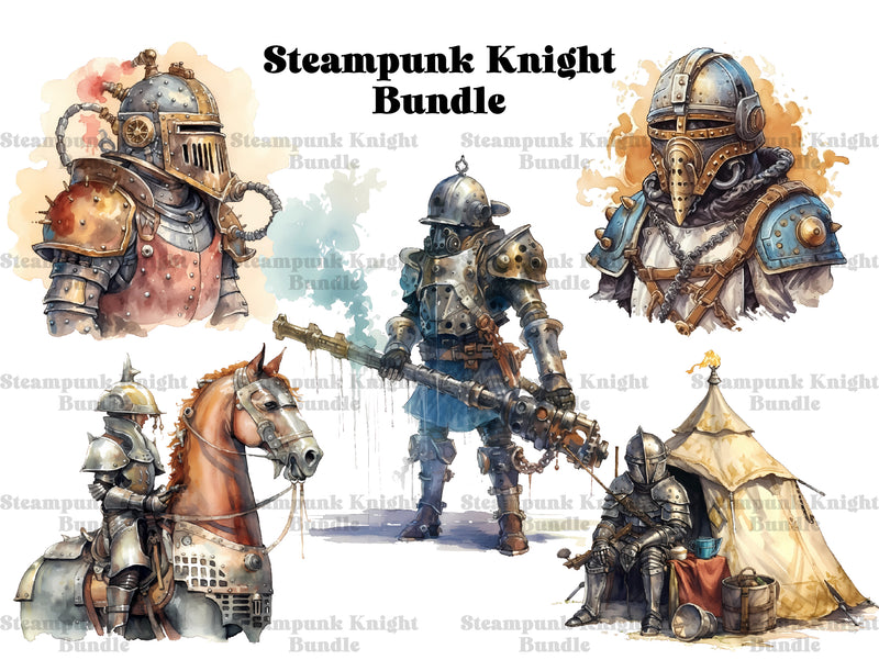 Steampunk Knights Clipart - CraftNest