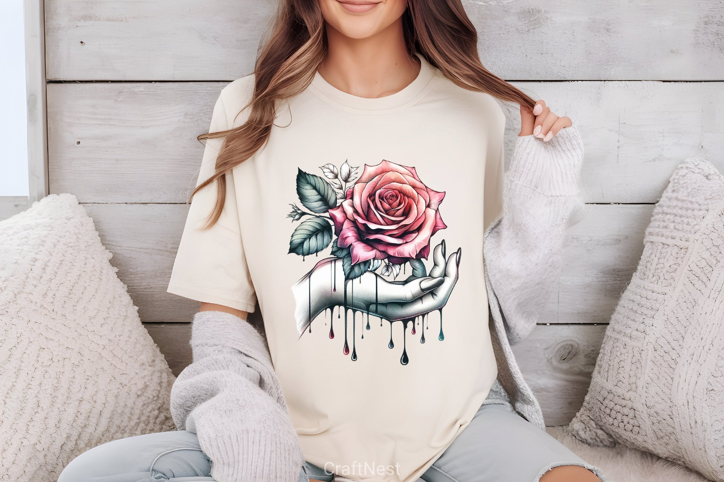 Dripping Rose Clipart Bundle - CraftNest - Digital Crafting and Art