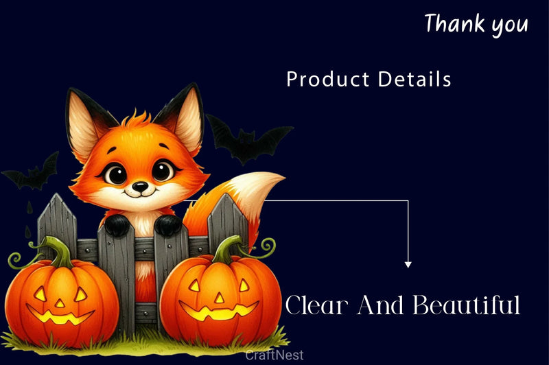 Halloween Fox Halloween Clipart Bundle - CraftNest - Digital Crafting and Art