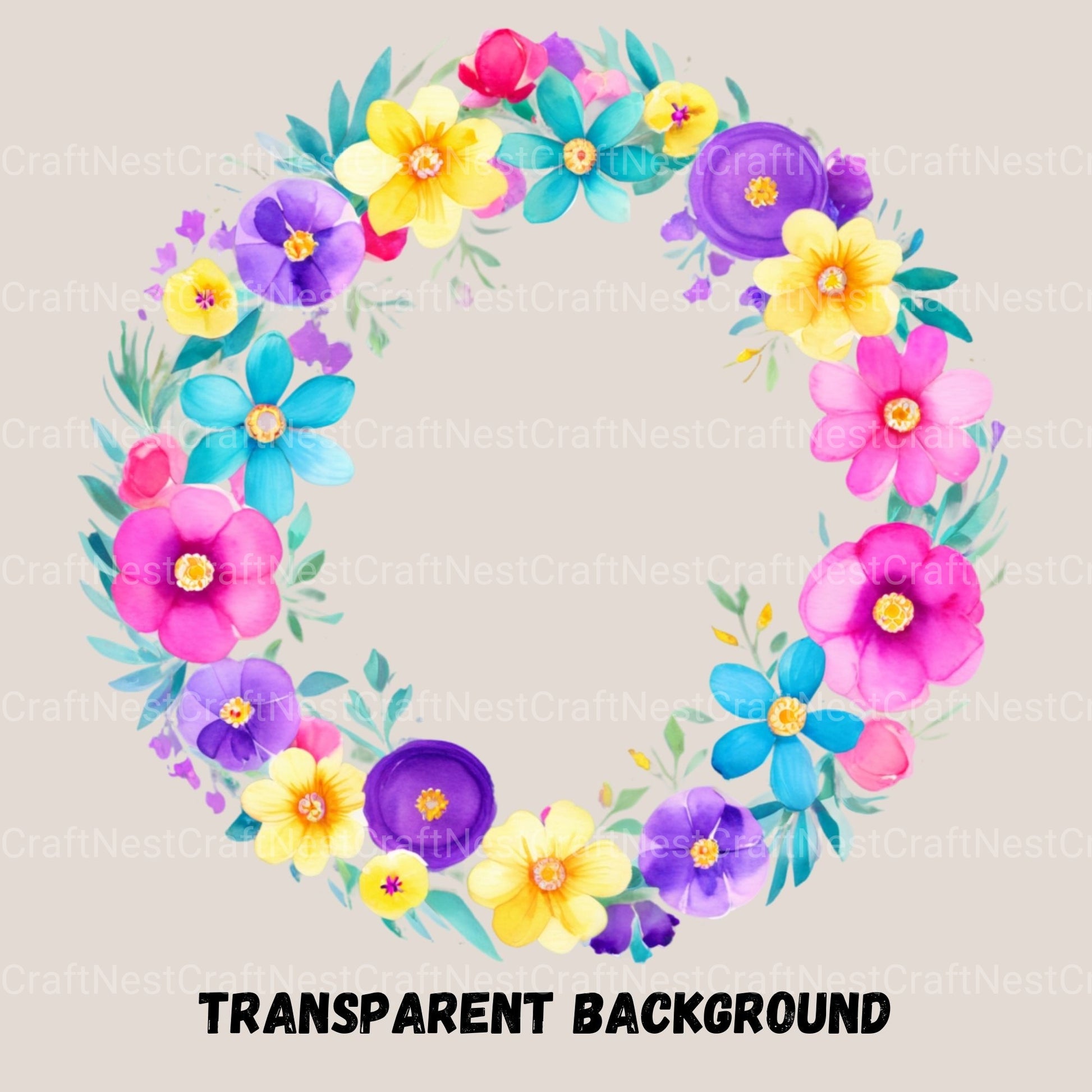 Floral Borders Circle 16 Clipart Bundle - CraftNest - Digital Crafting and Art