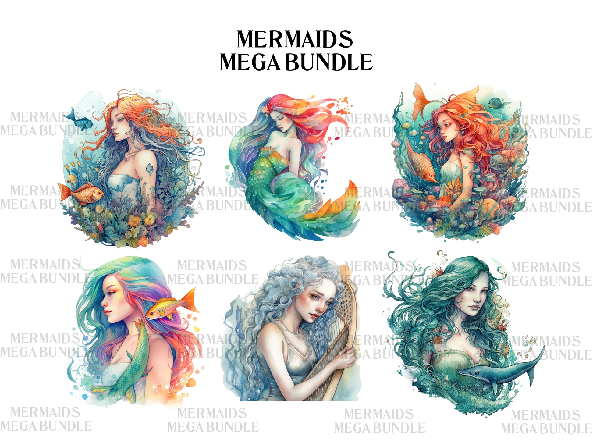 Realistic Mermaid Clipart - CraftNest