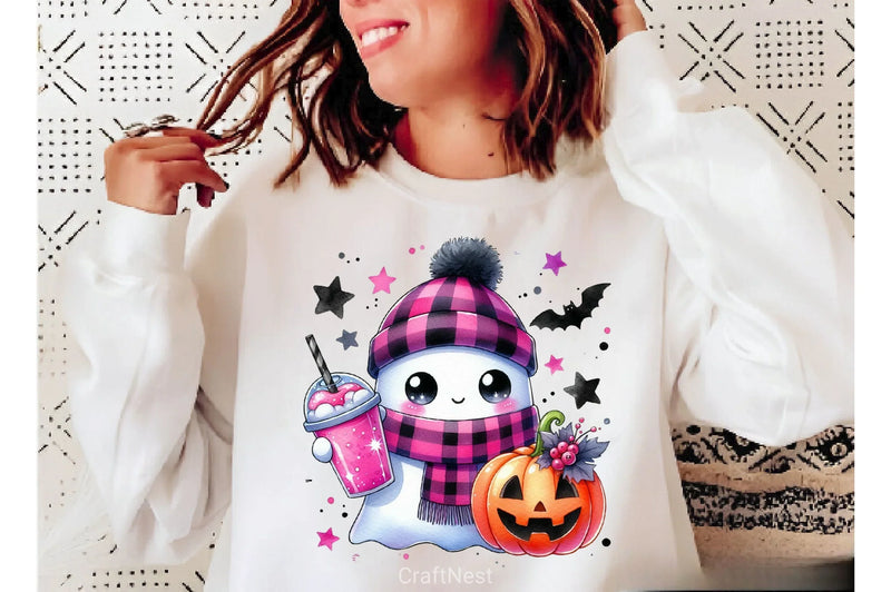 Cute Ghost Cute Halloween Clipart Bundle 5 - CraftNest - Digital Crafting and Art