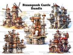 Steampunk Castles And Kingdom Clipart - CraftNest