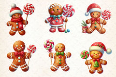 Christmas Gingerbread Man Clipart Bundle 3 - CraftNest - Digital Crafting and Art