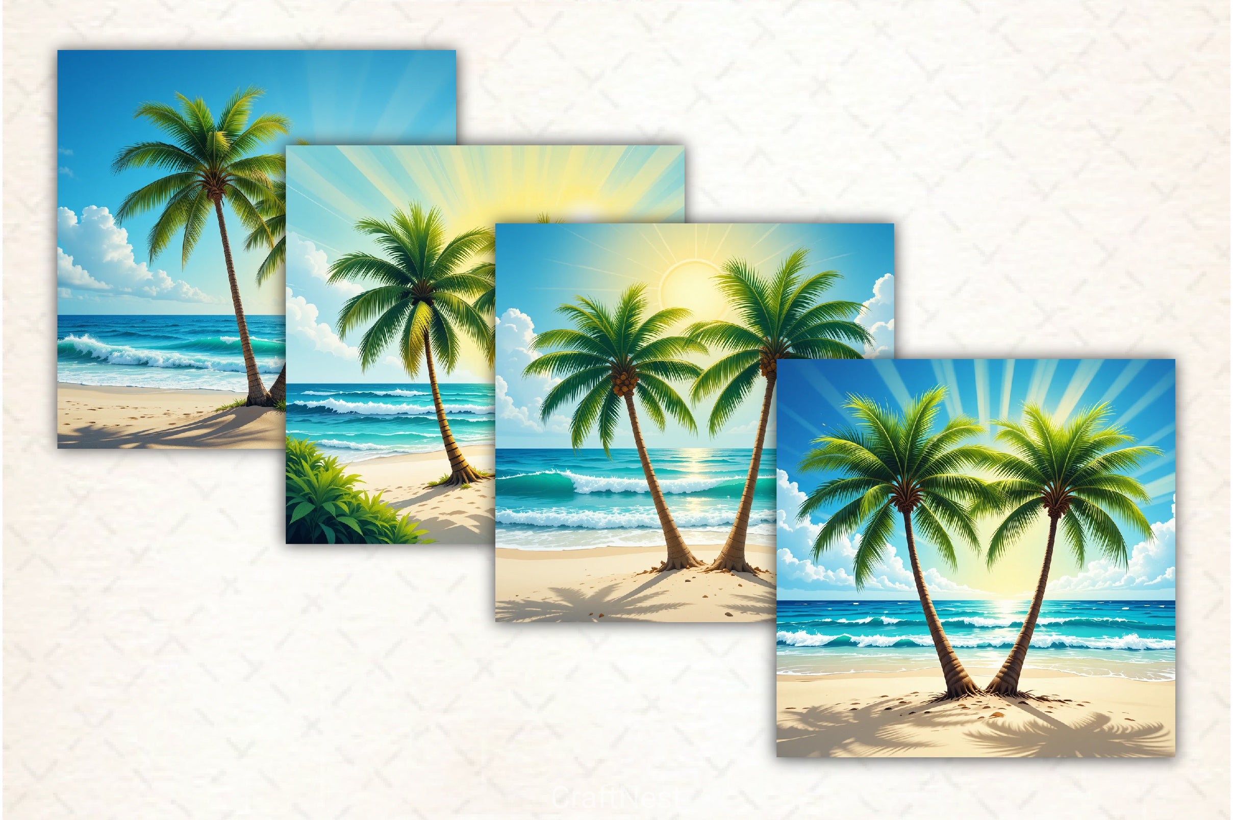 Summer Tropical Beach Clipart Bundle - CraftNest - Digital Crafting and Art