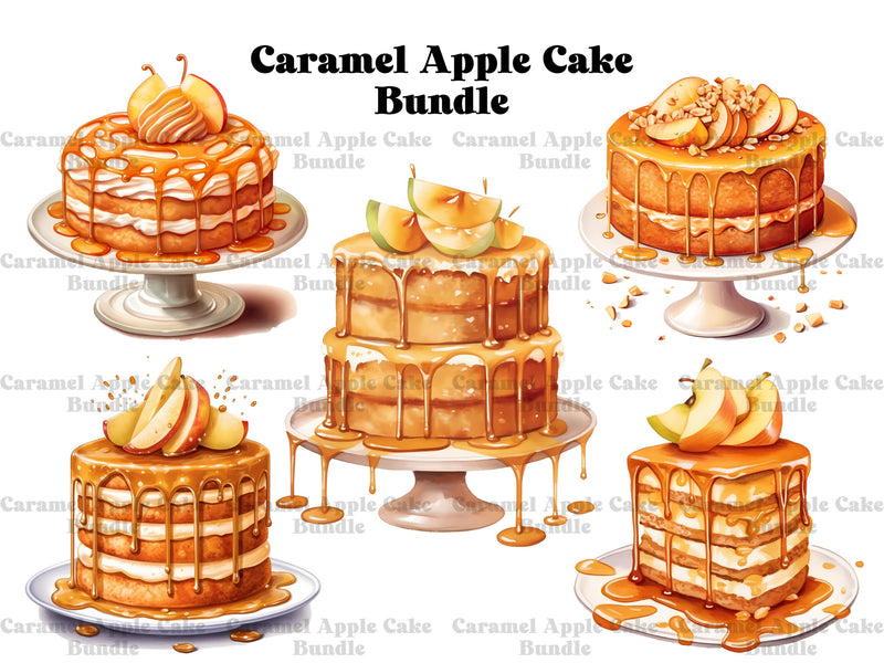 Caramel Apple Cakes Clipart - CraftNest