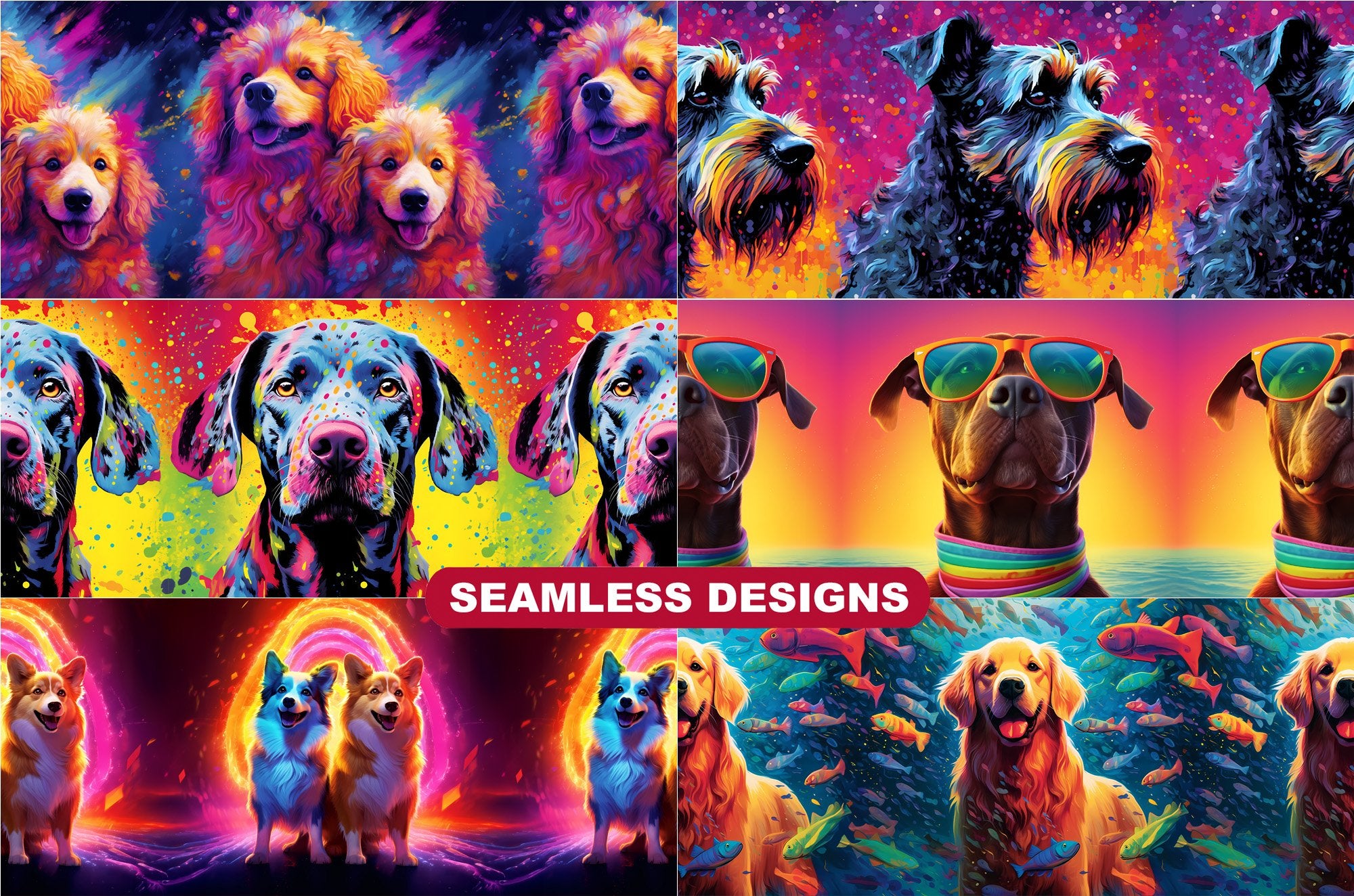 Rainbow Dogs Tumbler Wrap - CraftNest