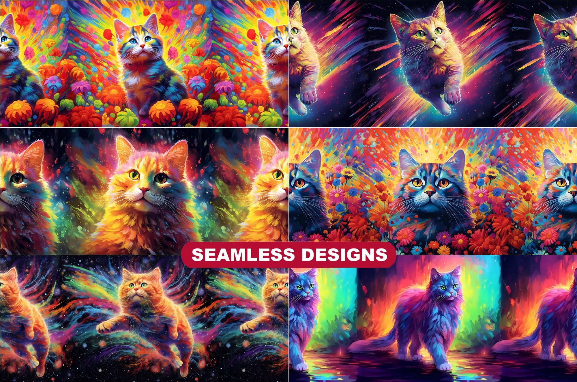 Rainbow Cats 2 Tumbler Wrap - CraftNest