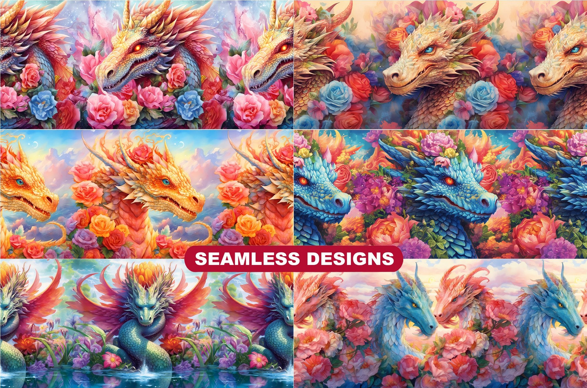 Floral Dragons Tumbler Wrap - CraftNest