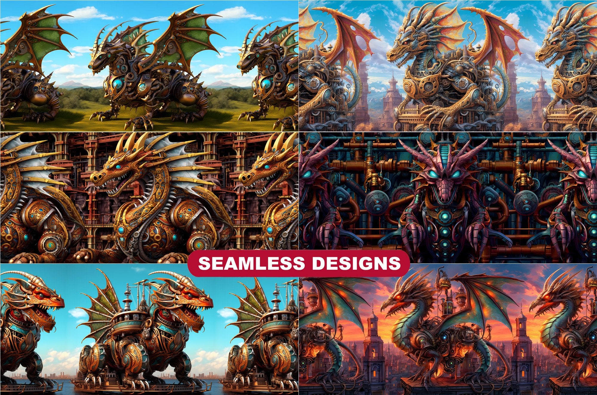 Steampunk Dragons Tumbler Wrap - CraftNest