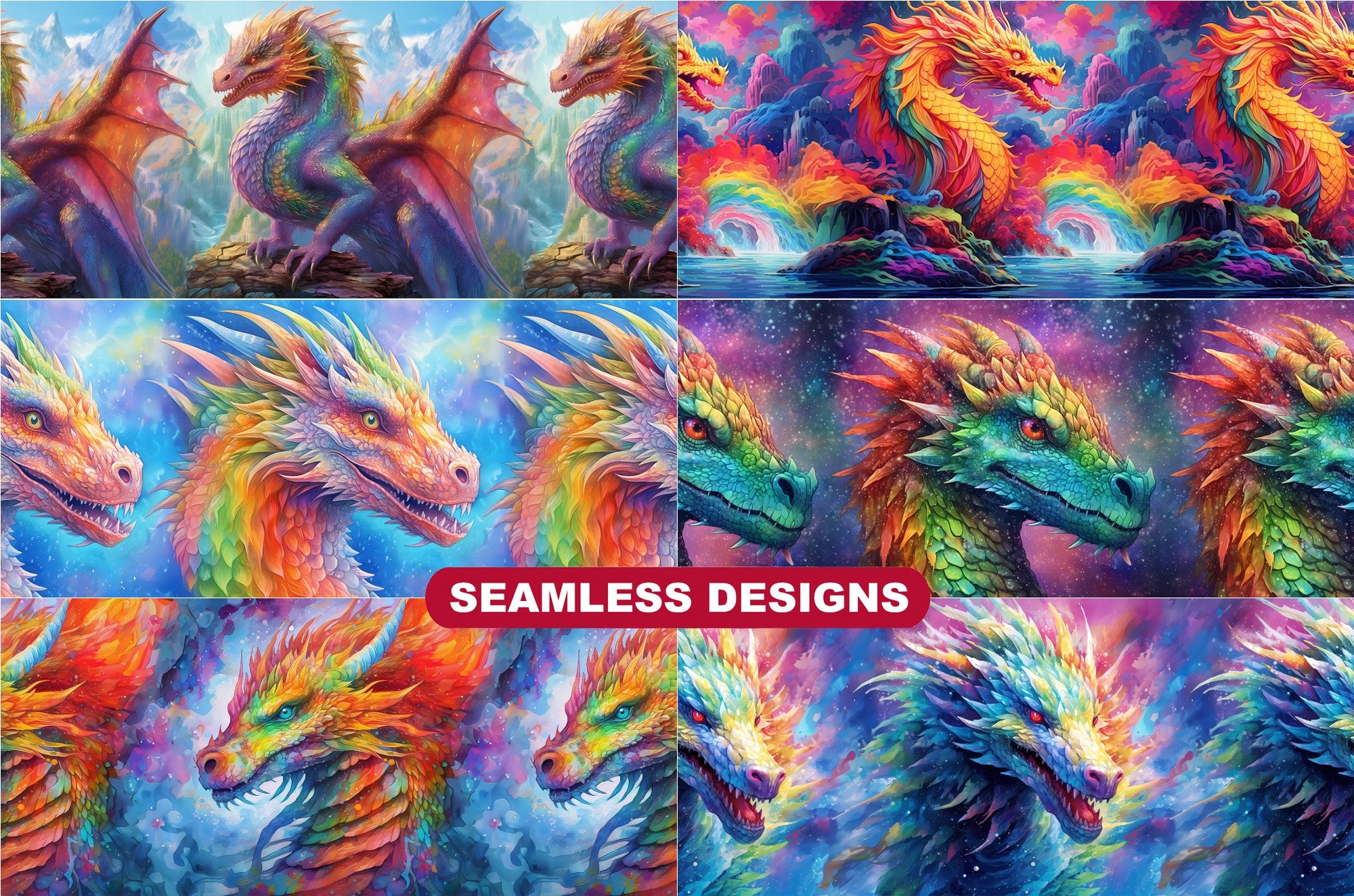 Rainbow Dragon Tumbler Wrap - CraftNest