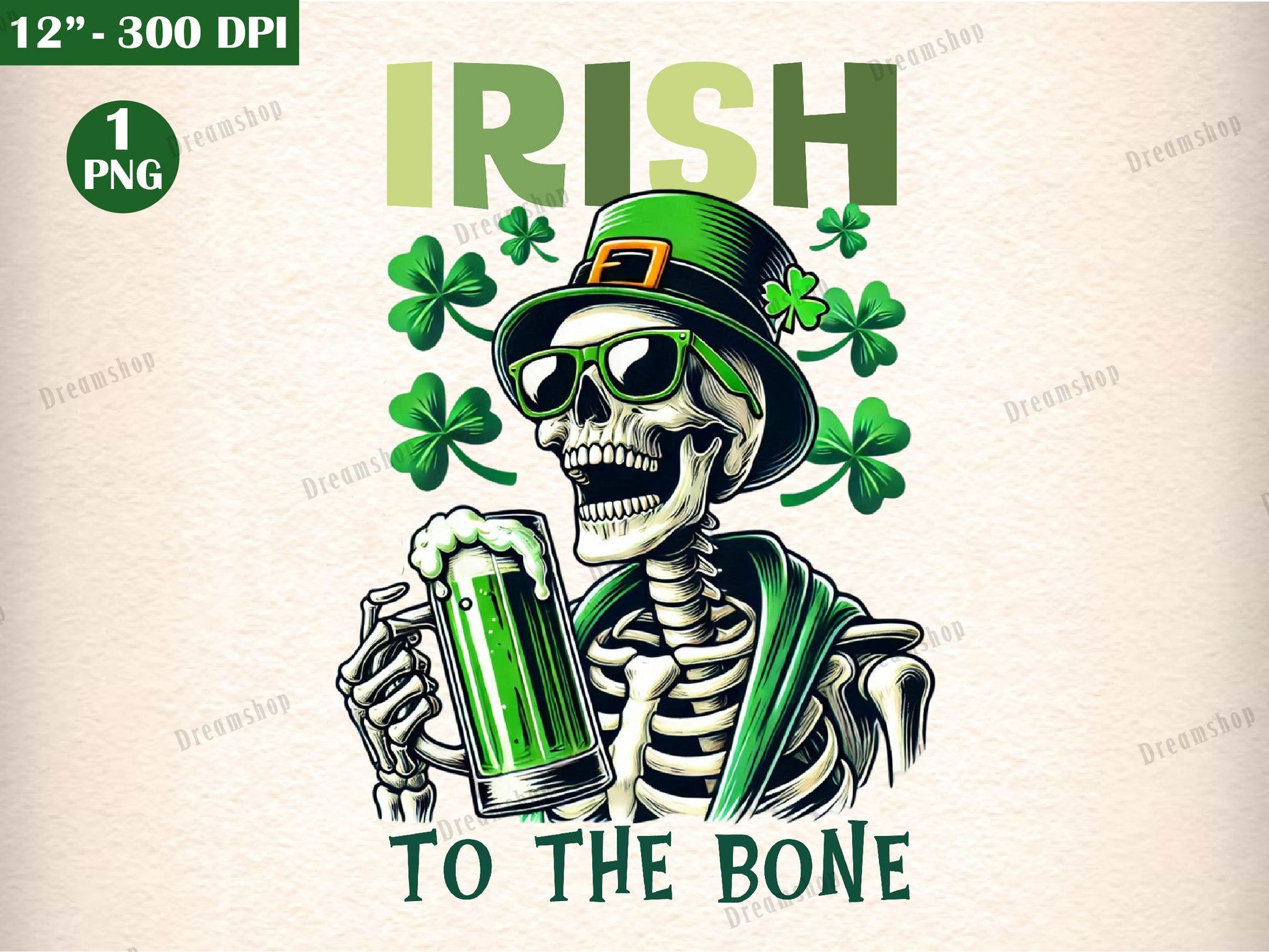 St Patricks Day Irish Skeleton Beer Clipart Bundle - CraftNest - Digital Crafting and Art