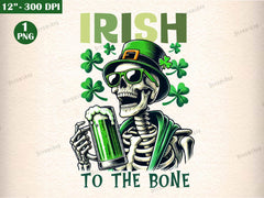 St Patricks Day Irish Skeleton Beer Clipart Bundle - CraftNest - Digital Crafting and Art