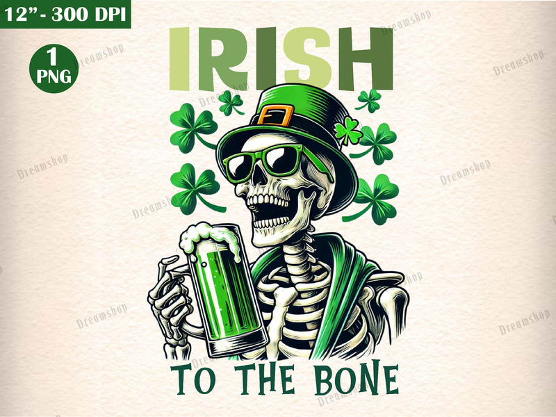 St Patricks Day Irish Skeleton Beer Clipart Bundle - CraftNest - Digital Crafting and Art