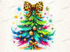 Coquette Christmas Tree Clipart Bundle