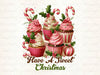 Have A Sweet Christmas Christmas Cupcake Clipart Bundle