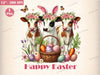 Cute Cow Easter Easter Day Highland Clipart Bundle