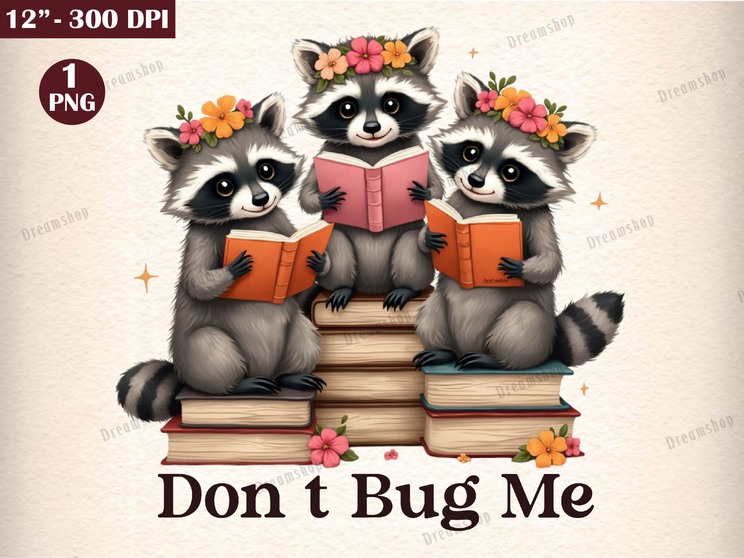 Don T Bug Me Funny Raccoon Bookish Clipart Bundle - CraftNest - Digital Crafting and Art