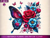 Butterfly Flowers Clipart Bundle 22