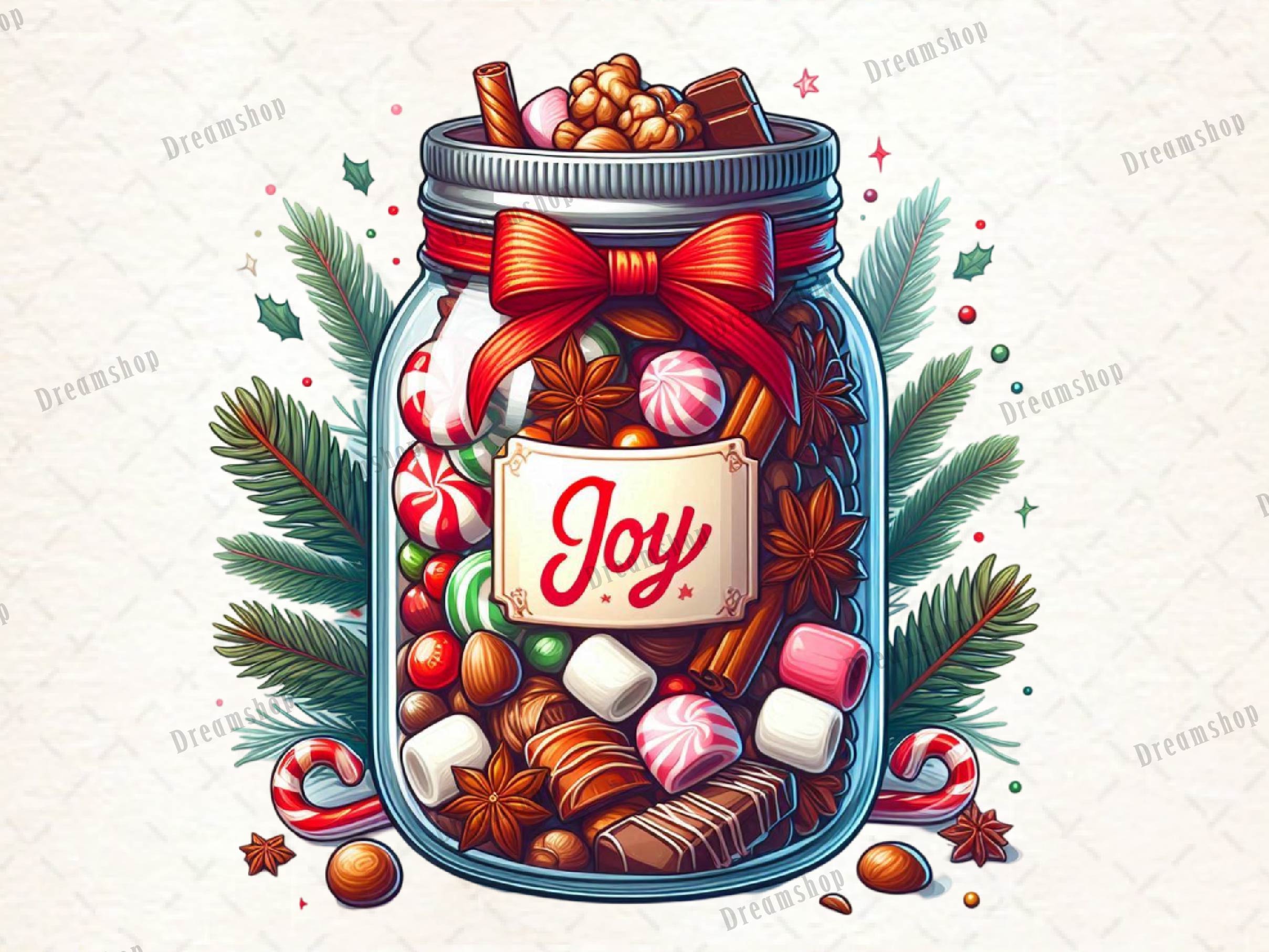 Christmas Hot Cocoa Mason Jar Clipart Bundle - CraftNest - Digital Crafting and Art